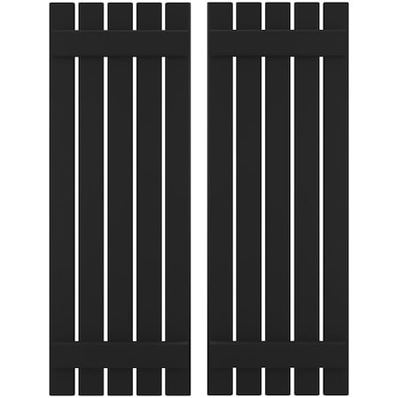 Ekena Millwork Americraft 5-Board, 2 Batten Exterior Real Wood Spaced Board-n-Batten Shutters, ARW101SB519X77BLH, PR ARW101SB519X77BLH